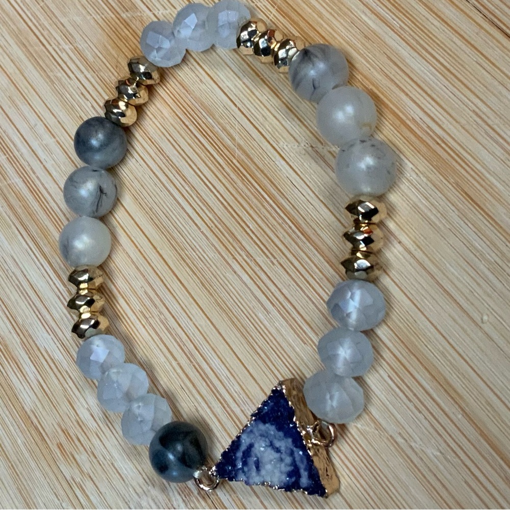 Triangle Sodalite Stone Bracelet